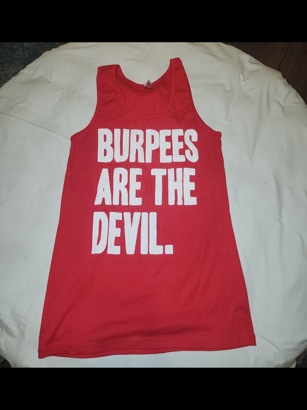 Red Graphic Tank Top - 'BURPEES ARE THE DEVIL.'